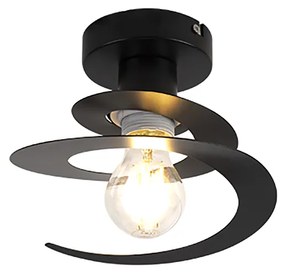 Okos mennyezeti lámpa spirális árnyékolóval, fekete, Wi-Fi-vel - Scroll