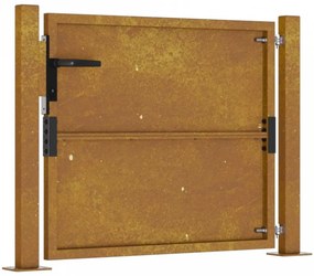 Corten acél kerti kapu 105 x 105 cm