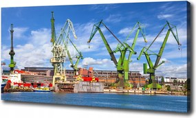 Vászonkép Gdansk Hajógyár 125x50 cm