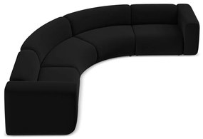 Fekete bársony sarokkanapé Ekahi – Makamii
