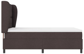 vidaXL Boxspring Ágy Mattal - Sötétbarna, 160x200 cm Szövet