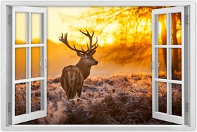 Poszterek 120x80 Szarvas naplementekor