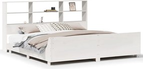 vidaXL fehér tömör fenyőfa ágy matrac nélkül 180 x 200 cm