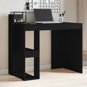 fekete szerelt fa irodai asztal 103,5 x 56,5 x 94 cm