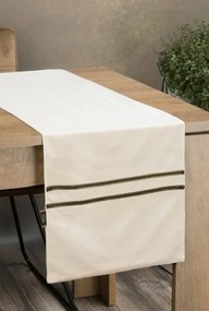 Glen bársony asztali futó krémszín 35x220 cm