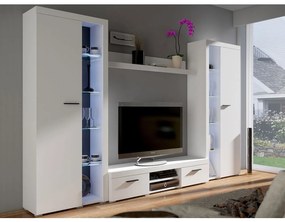 Zondo Nappali bútorsor XL (fehér) (fehér LED világítás). 1058317