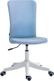 HOMCOM Karfa Nélküli Forgós Irodai Szék Mesterséges Vászonnal Kárpitozva, Magasság Állítható Tanulószobába, Hálószobába, Öltözködő Asztalhoz - 120 kg-