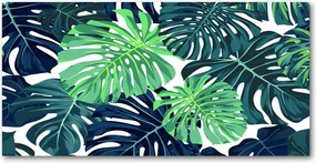 Konyhai panel Trópusi levelek 140x70 cm Ragasztó