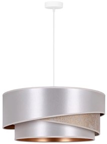 Duolla - Csillár zsinóron KOBO 1xE27/15W/230V átm. 45 cm ezüst/arany