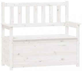 fehér tömör fenyőfa pad 112,5 x 51,5 x 96,5 cm
