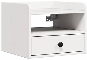 Éjjeli asztal 2 pcs Fehér 38 x 36 x 29.5 cm Tömör fenyőfa