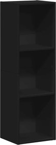 vidaXL fekete forgácslap könyv-/TV-szekrény 36 x 30 x 114 cm