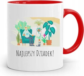 Piros Bögre Nagypapának Legjobb Nagypapa nyomtatott fényképpel