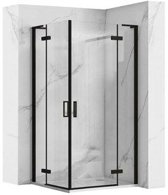 Zuhanykabin REA Hugo Double Black 80x80