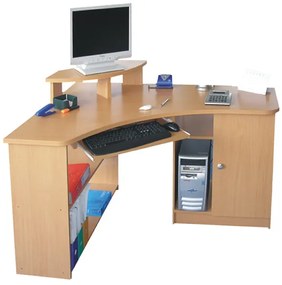 Dante L-alakú, sarok számítógépasztal