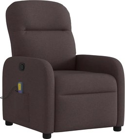 vidaXL sötétbarna szövet dönthető masszázsfotel