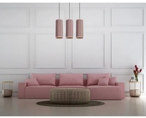 Láncos lámpa AVALO 3xE27/60W/230V rózsaszín/rez