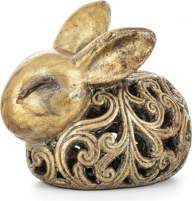 Nyuszi figura Nyuszi Karácsonyi dekoráció Húsvét Arany