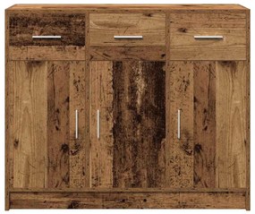 antik fa színű szerelt fa tálalószekrény 91x28x75 cm