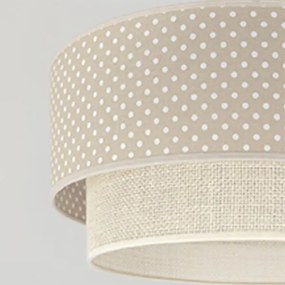Brilagi-LED BOHO BOBO kábeles függeszték, 1xE27/60W/230V, átm. 40 cm, pöttyös, bézs/krém.