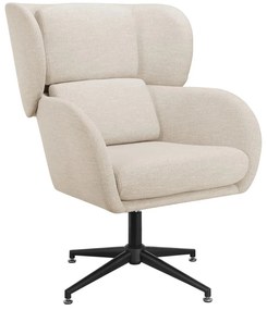 Fehér bársony füles fotel Vanessa – Støraa