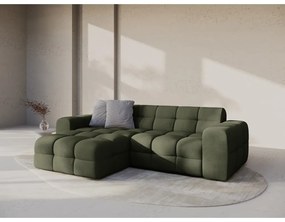 Zöld sarokkanapé (bal oldali-heverő résszel) Kendal – Micadoni