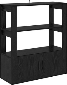 vidaXL Széf Musta tammi 30 x 80 x 90 cm Faanyag