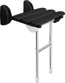 Ridder Ridder, HANDICAP összecsukható zuhanyülőke tartóval, 38x36cm, fekete, A140110-1