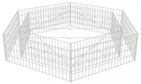 hatszögletű gabion magaságyás 200 x 173 x 40 cm