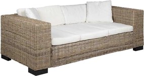 vidaXL 8 darabos háromszemélyes valódi rattan kanapé szett