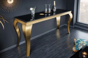 MODERN BAROCK exkluzív konzolasztal - 140cm - fekete/arany