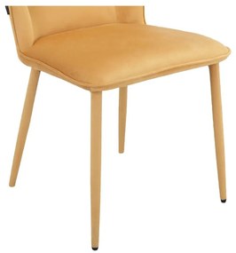 Sárga bársony étkezőszék szett 2 db-os Wilma – Støraa