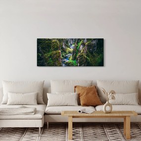 Kép - Folyó a sziklás völgyben (120x50 cm)