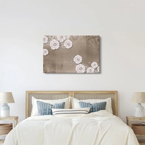 Kép - drapéria virágokkal (90x60 cm)