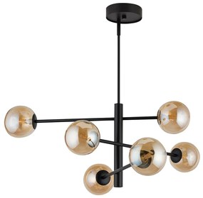 Csillár rúdon ORO 6xG9/12W/230V fekete/arany