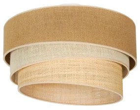 Duolla - Mennyezeti lámpa YUTE TRIO 3xE27/15W/230V átm. 60 cm barna/szürke/bézs