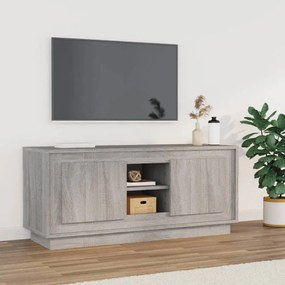 Szürke sonoma színű szerelt fa TV-szekrény 102x35x45 cm