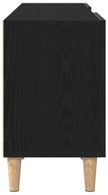 TV Állvány - Fekete Tölgy, 150x30x50 cm, Mérnöki Fából készült