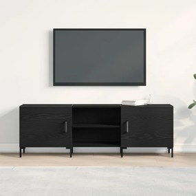 TV Szekrény Fekete Tölgy 150x30x50 cm Műgyanta