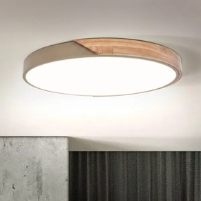 BRILAGI - LED Dimmelhető lámpatest PILANA LED/60W/230V tölgy/bézs átm. 60 cm + távirányító