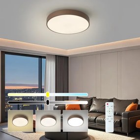 Brilagi - LED dimmelhető mennyezeti lámpatest POOL LED/48W/230V 3000-6000K 40 cm barna+távirányító