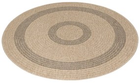 Fekete-bézs kerek kültéri szőnyeg ø 120 cm Comilla – Ayyildiz Carpets