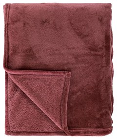 Borvörös mikroplüss ágytakaró franciaágyra 220x240 cm Cosy – Tiseco Home Studio