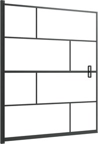 vidaXL fekete ESG zuhanykabin 116 x 140 cm