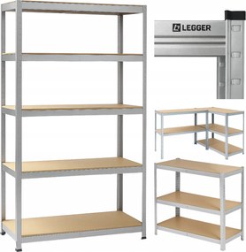 Tárolószekrény Fém Legger 5 Polc Teherbírás 875 Kg 180x90x40 CM