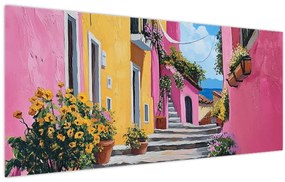 Kép - Rózsaszín sikátor (120x50 cm)