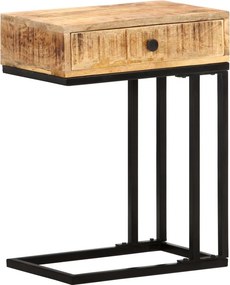 vidaXL U-alakú tömör mangófa kisasztal 45 x 30 x 61 cm
