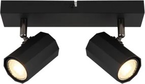 Globo 57918-2B Fali spotlámpa, fém fekete matt, alumínium fekete matt, HxSzxM: 260x60x145mm, 2x GU10 25W 230V izzók nélkül