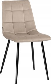 Velúr kárpitozott szék bézs nappaliba, étkezőbe és konyhába Bruno