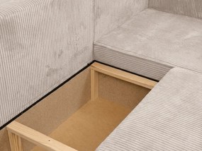 AKCIÓ Világos bézs U-alakú ülőgarnitúra SMART COSARO 295x140 cm II. osztály